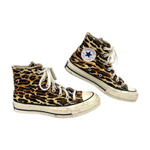 Converse Brown Animal Print Sneakers | Lace Up Closure